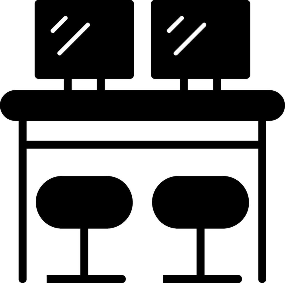 Co Work Space Glyph Icon vector
