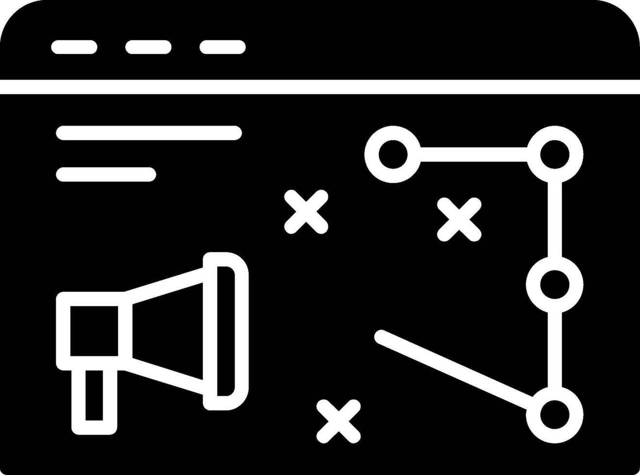 Digital Strategy Glyph Icon vector