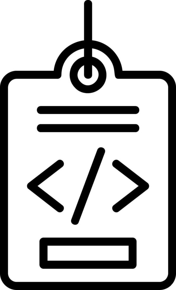 Meta Tags Line Icon vector