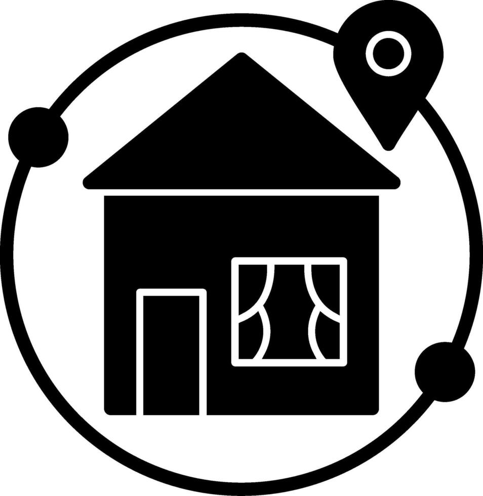 Hyperlocal Glyph Icon vector