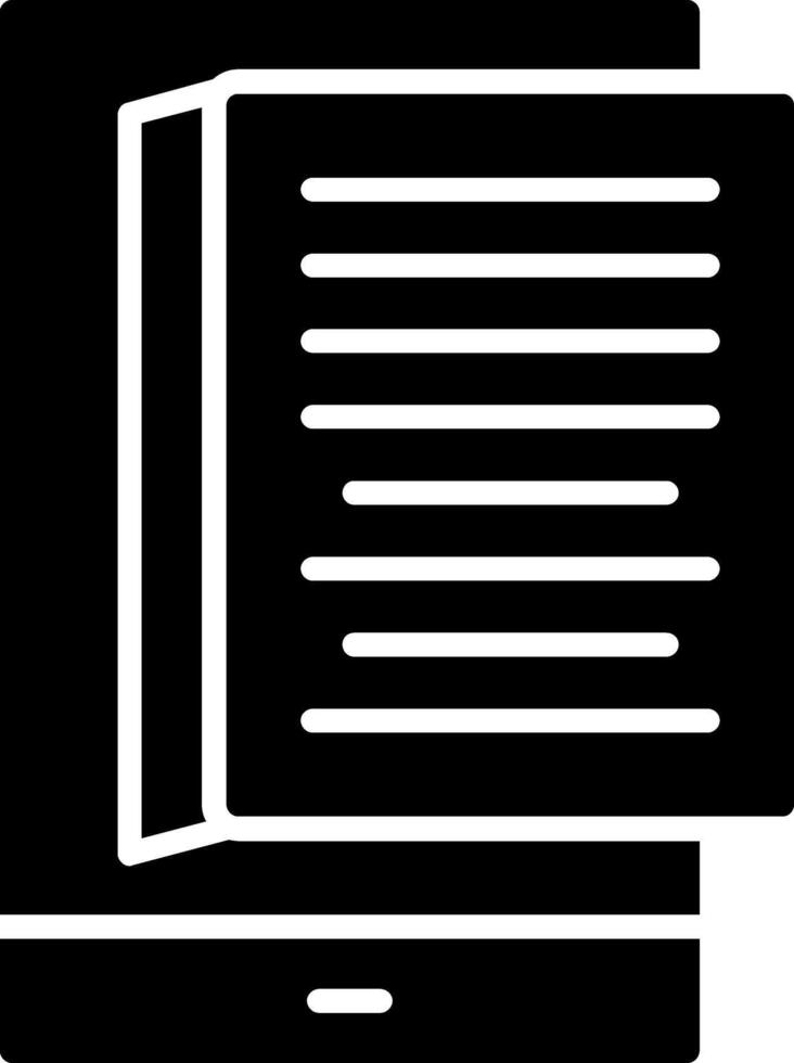 Ebook Glyph Icon vector