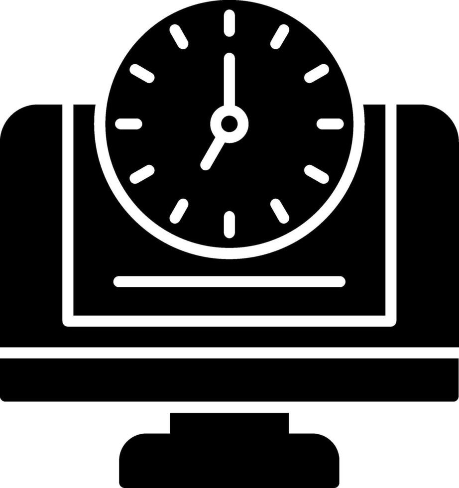 24 7 Monitoring Glyph Icon vector