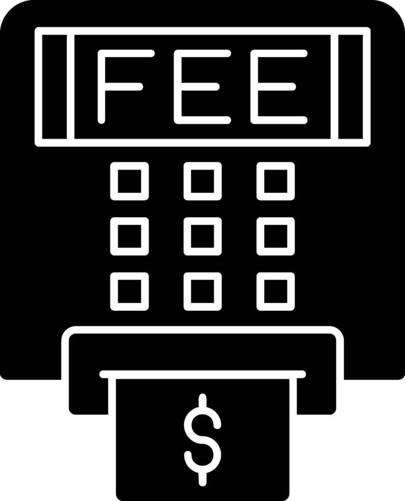 Atm Fees Glyph Icon vector
