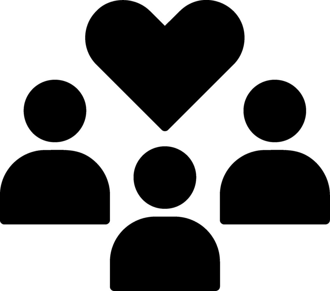 Community Glyph Icon vector