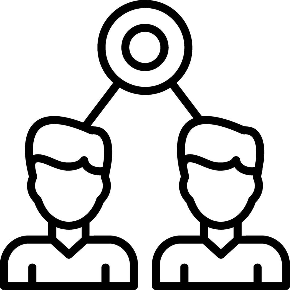 Lookalike Audiences Line Icon vector