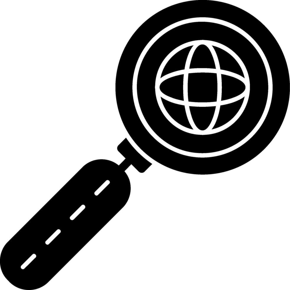 Internet Research Glyph Icon vector