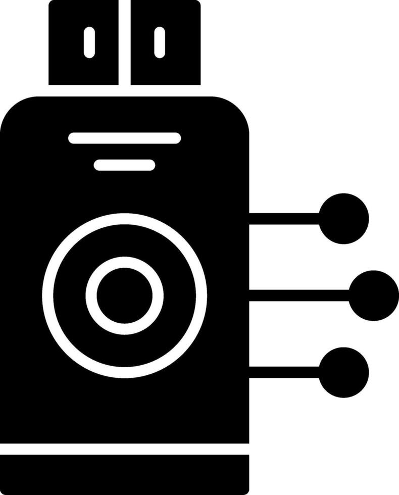 Driving Data Glyph Icon vector