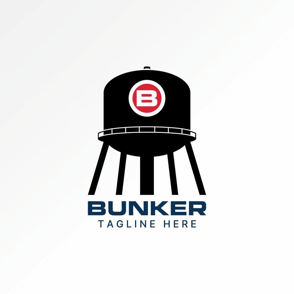 Logo design graphic concept abstract creative premium stock bunker water tower storage tank. Related to B font home property structure building vector