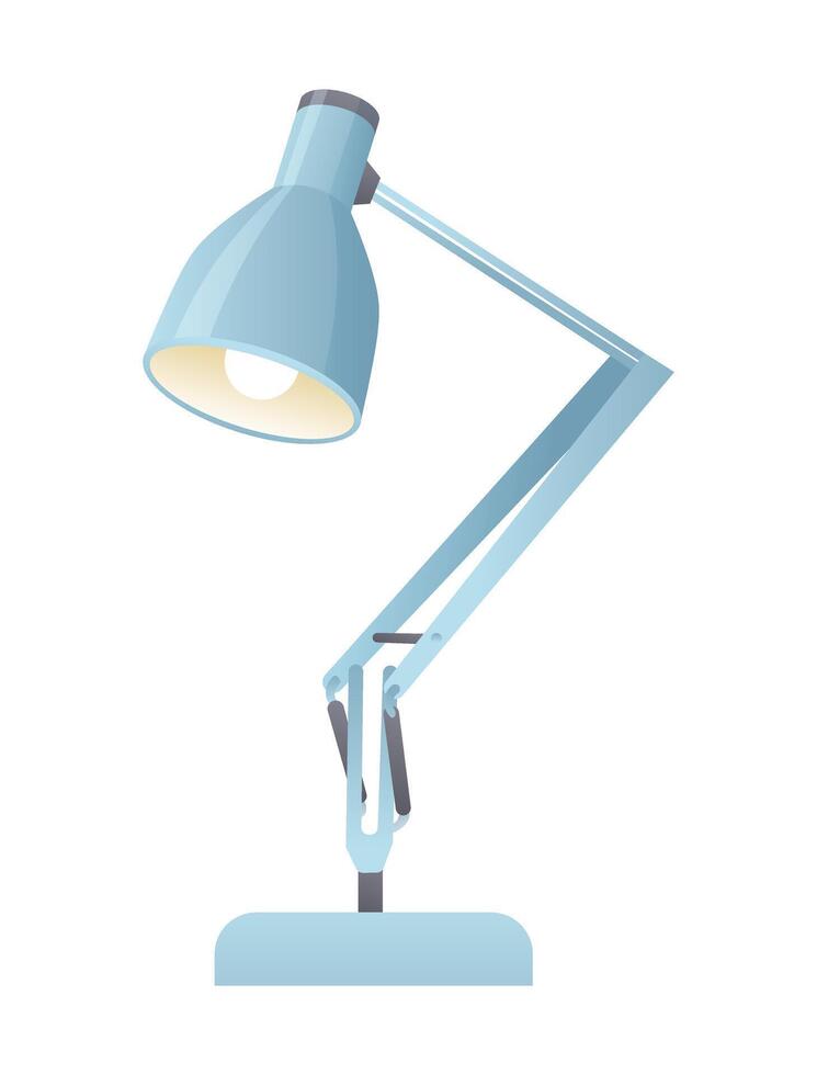 Desk lamp with adjustable arm. illustration isolated on white background vector