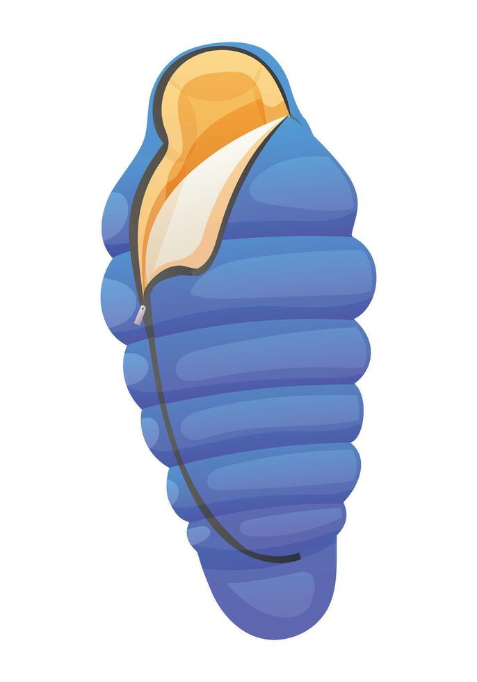 Sleeping bag cartoon illustration isolated on white background vector