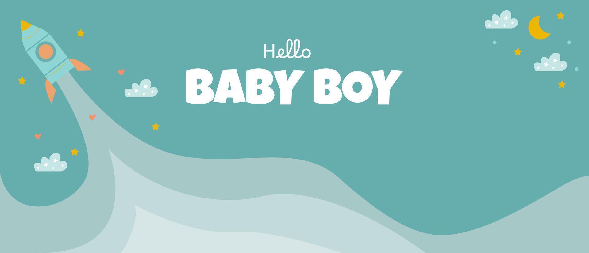 banner for baby newborn vector
