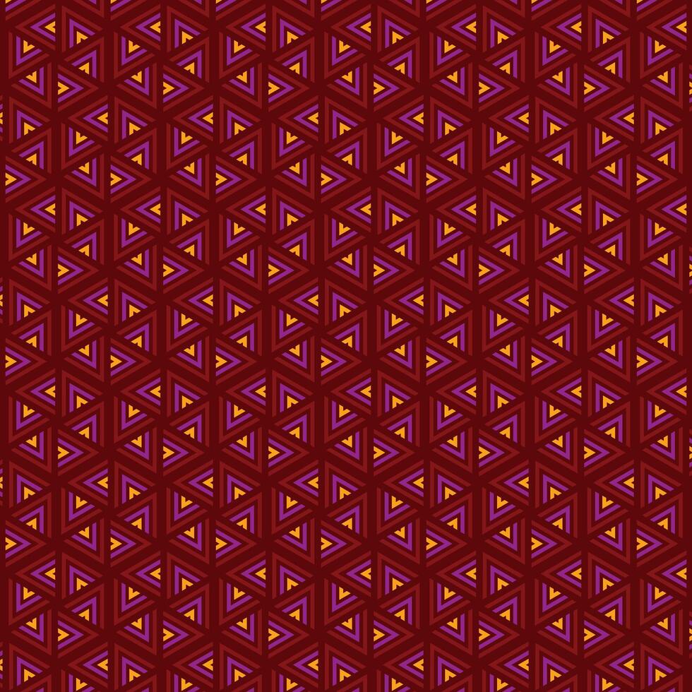 geometric folklore ornament. Tribal ethnic texture. Striped pattern hexagon style. Figure tribal embroidery. Indian, Scandinavian, Gypsy, Mexican, folk pattern. triangle pattern, red background vector