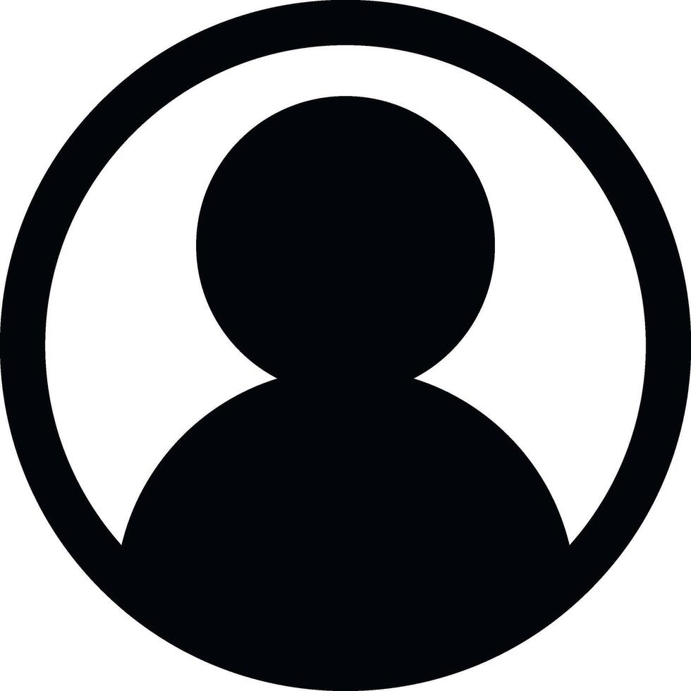 black flat style User profile login or access authentication icon vector