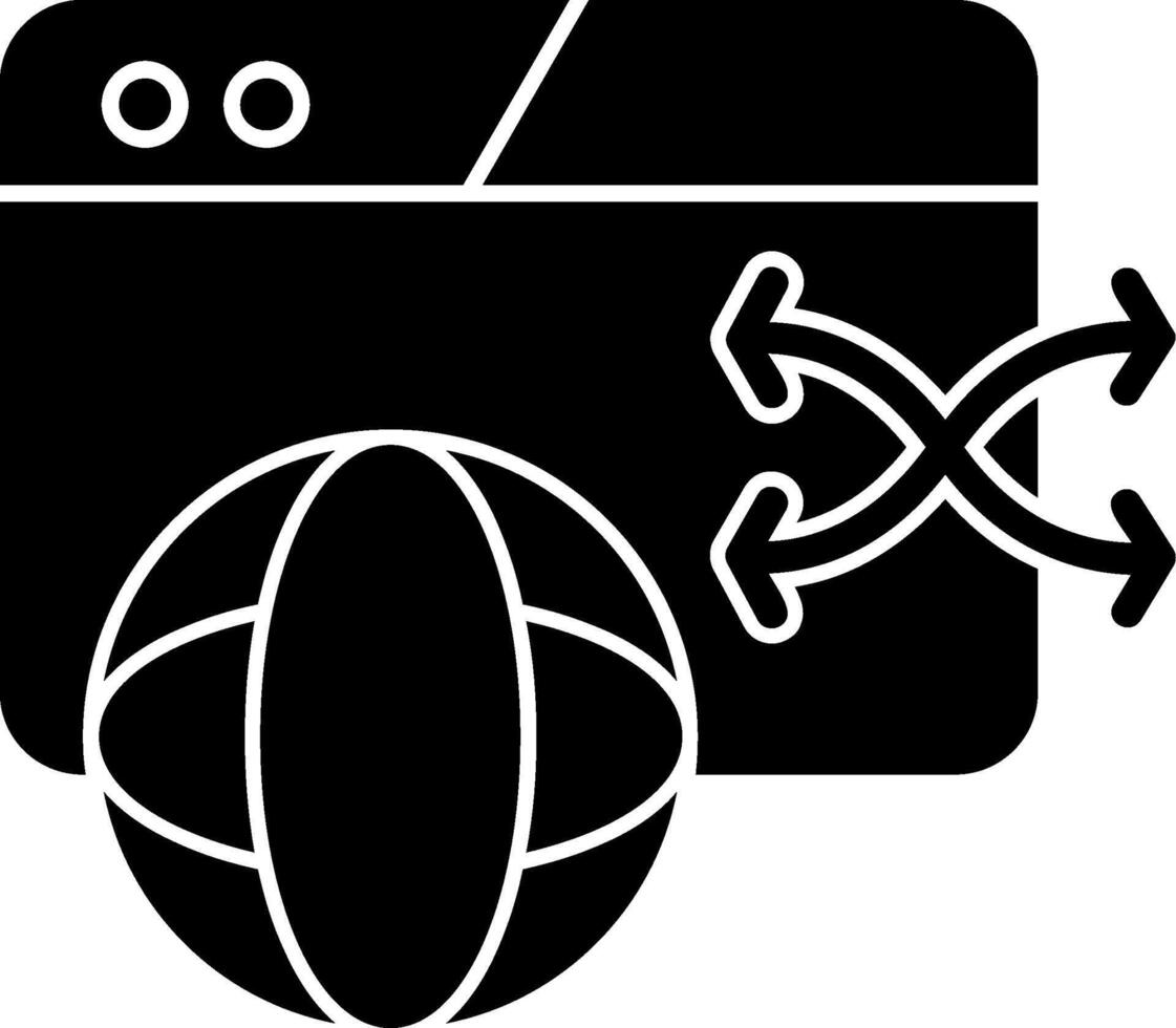 Redirect Glyph Icon vector