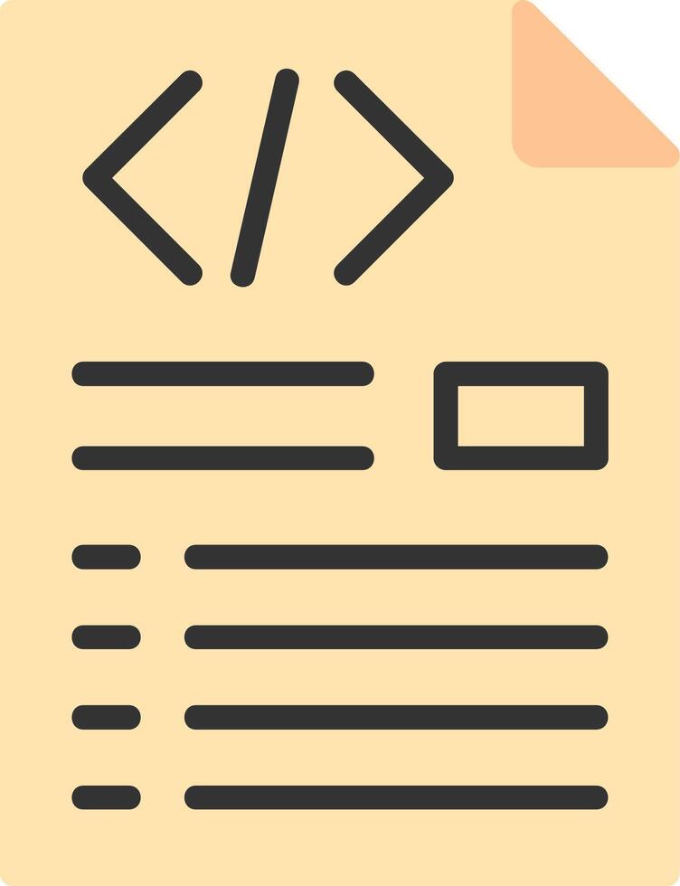 Header Code Flat Icon vector