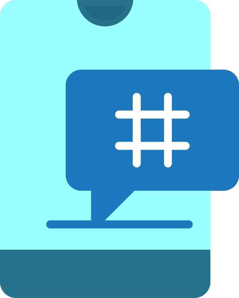 Hashtag Flat Icon vector