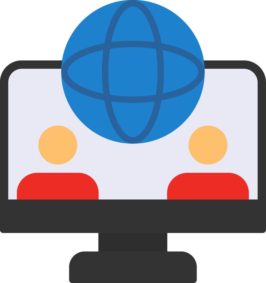 Online Community Flat Icon vector