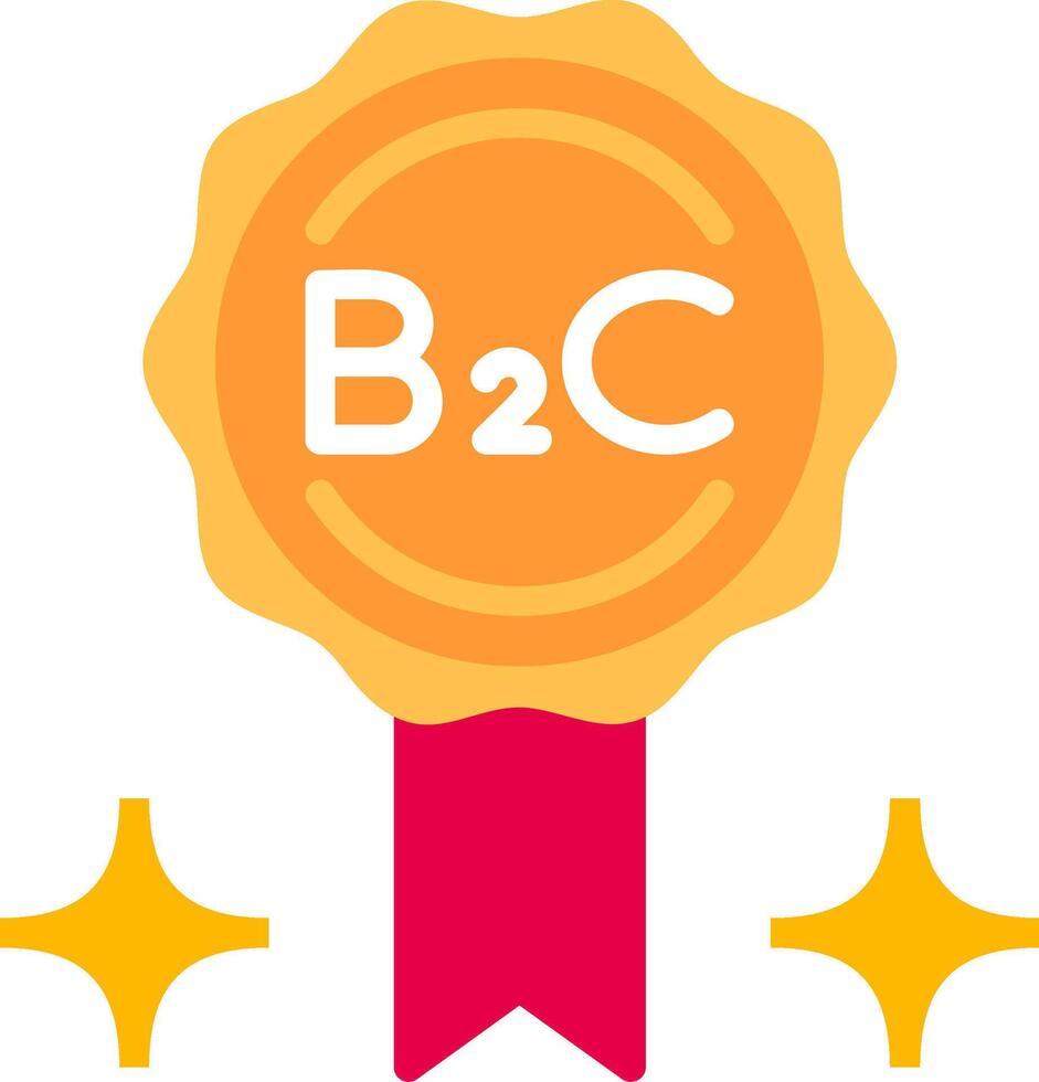 B2C Flat Icon vector