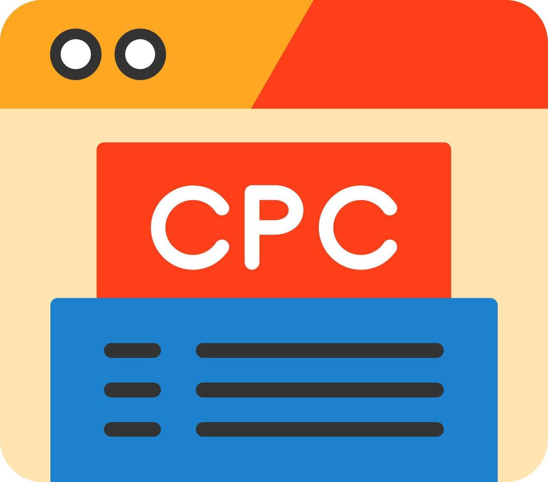 Cpc Flat Icon vector