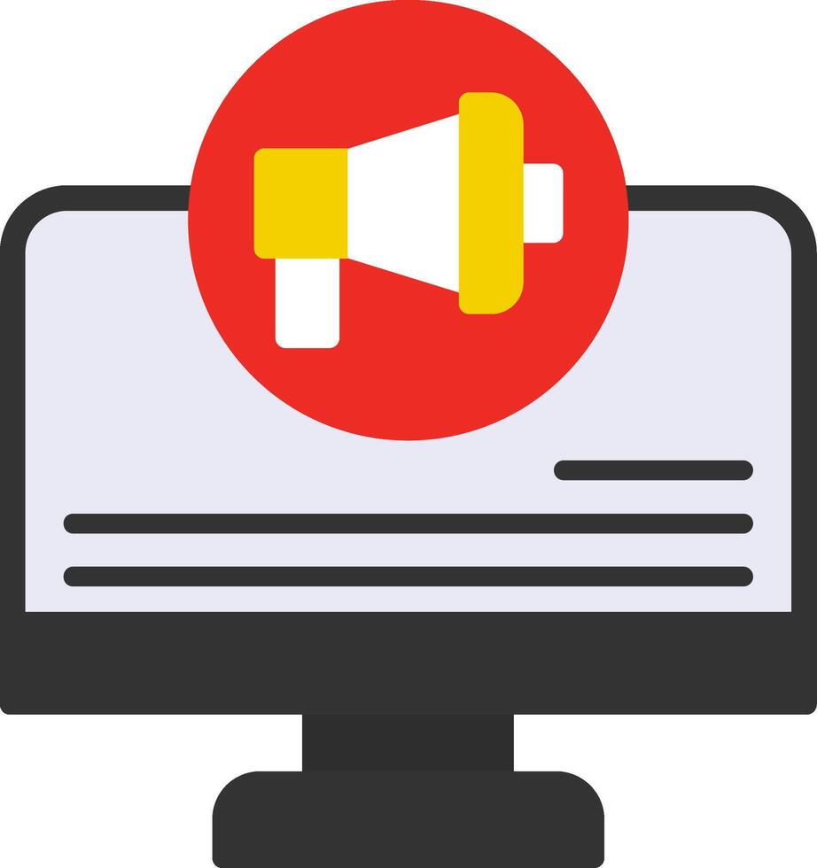 Online Pr Flat Icon vector