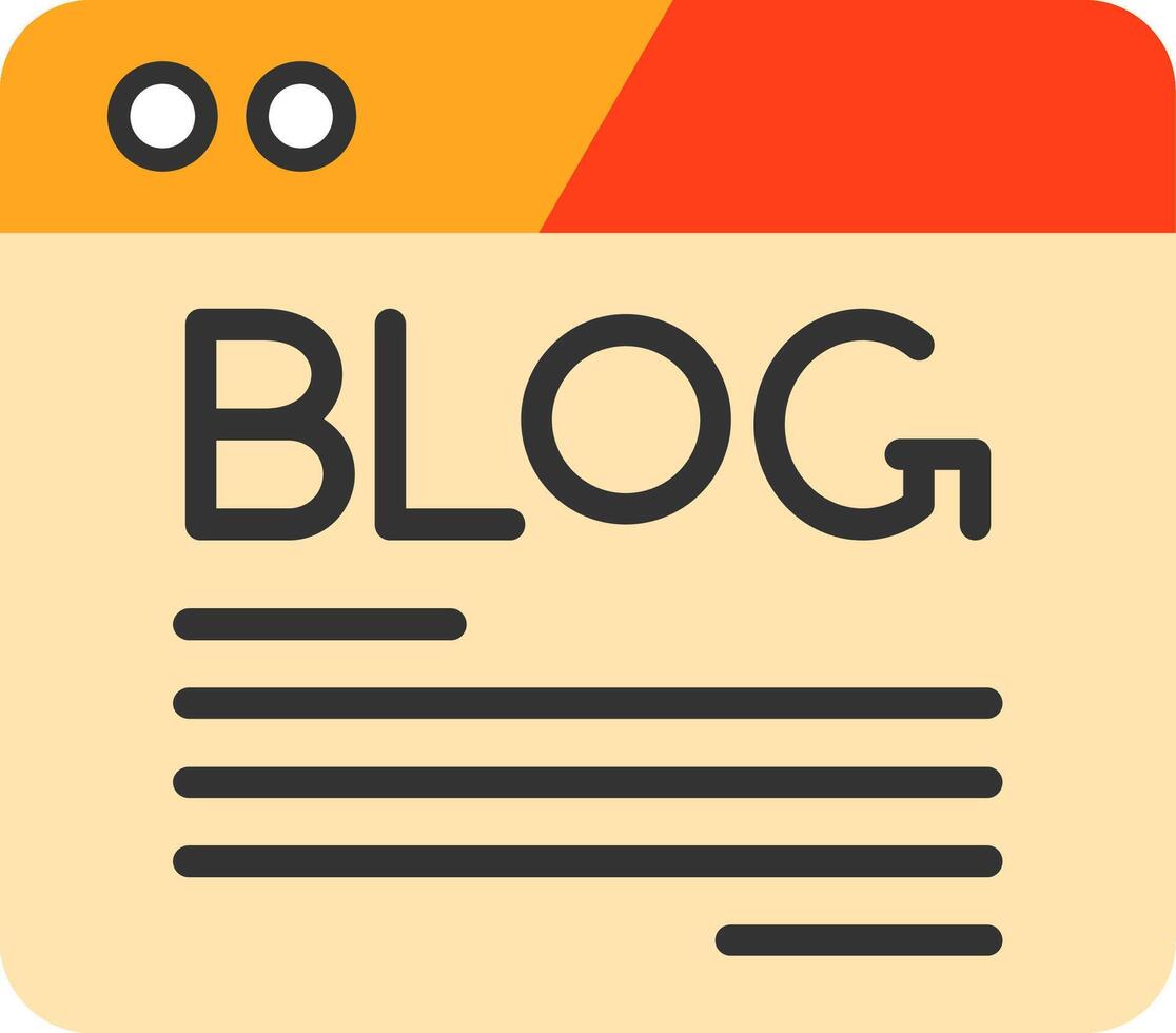 Blog Flat Icon vector