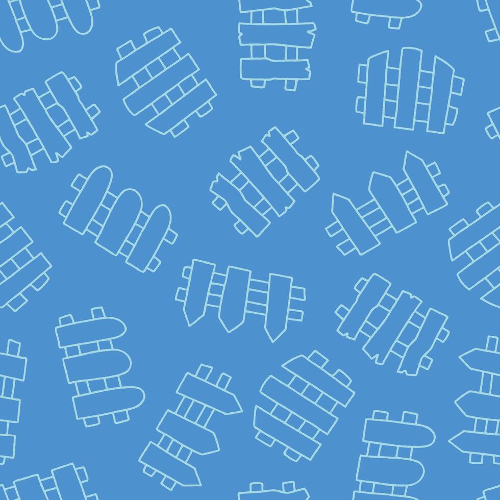 Outline Fence Seamless Pattern illustration for Print, Wallpaper, Decoration. vector