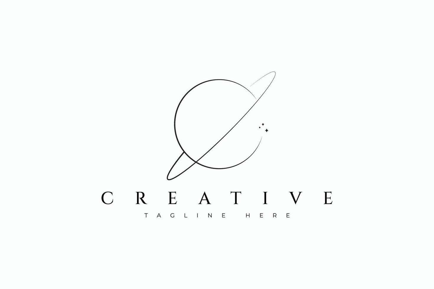 Creative Logo Abstract Eclipse Galaxy Business Company Brand Identity vector