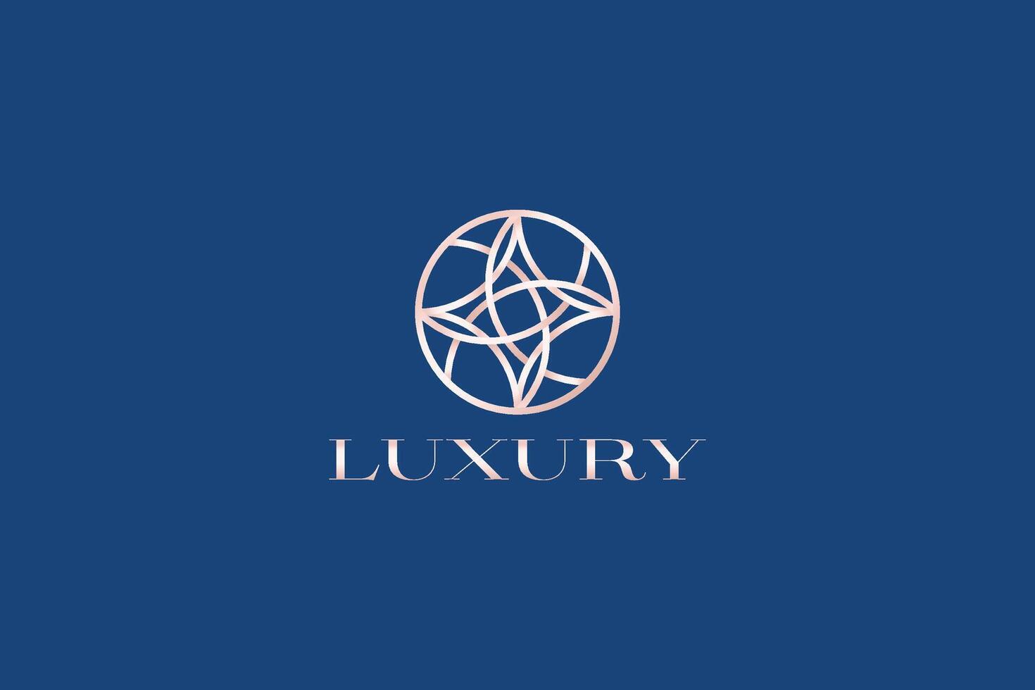 Logo Luxury Geometric Minimalist Classy Gold Abstract Linear Shape Brand Identity vector