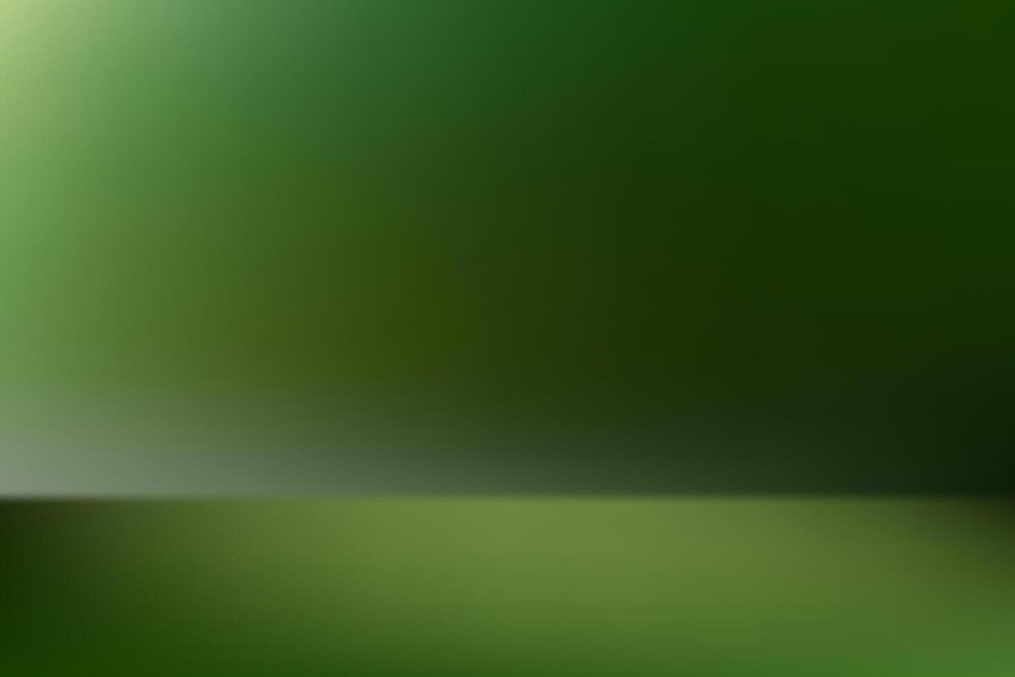 Green studio background. Space for selling products on the website. Dark green Background Empty Room Studio with table. illustration. vector