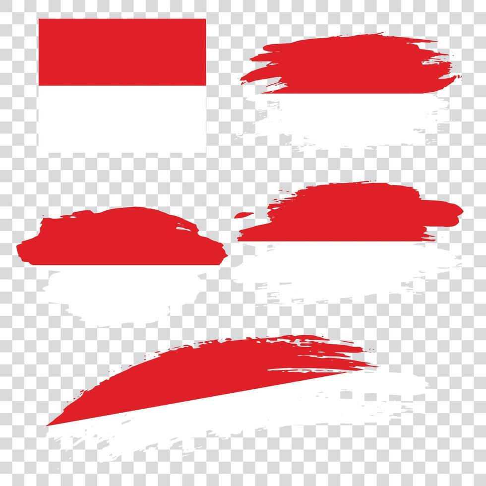 Set of flags of Monaco vector