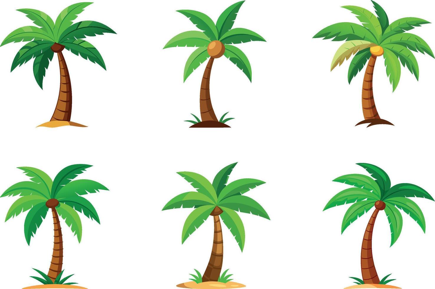 Palm trees silhouette with white background vector
