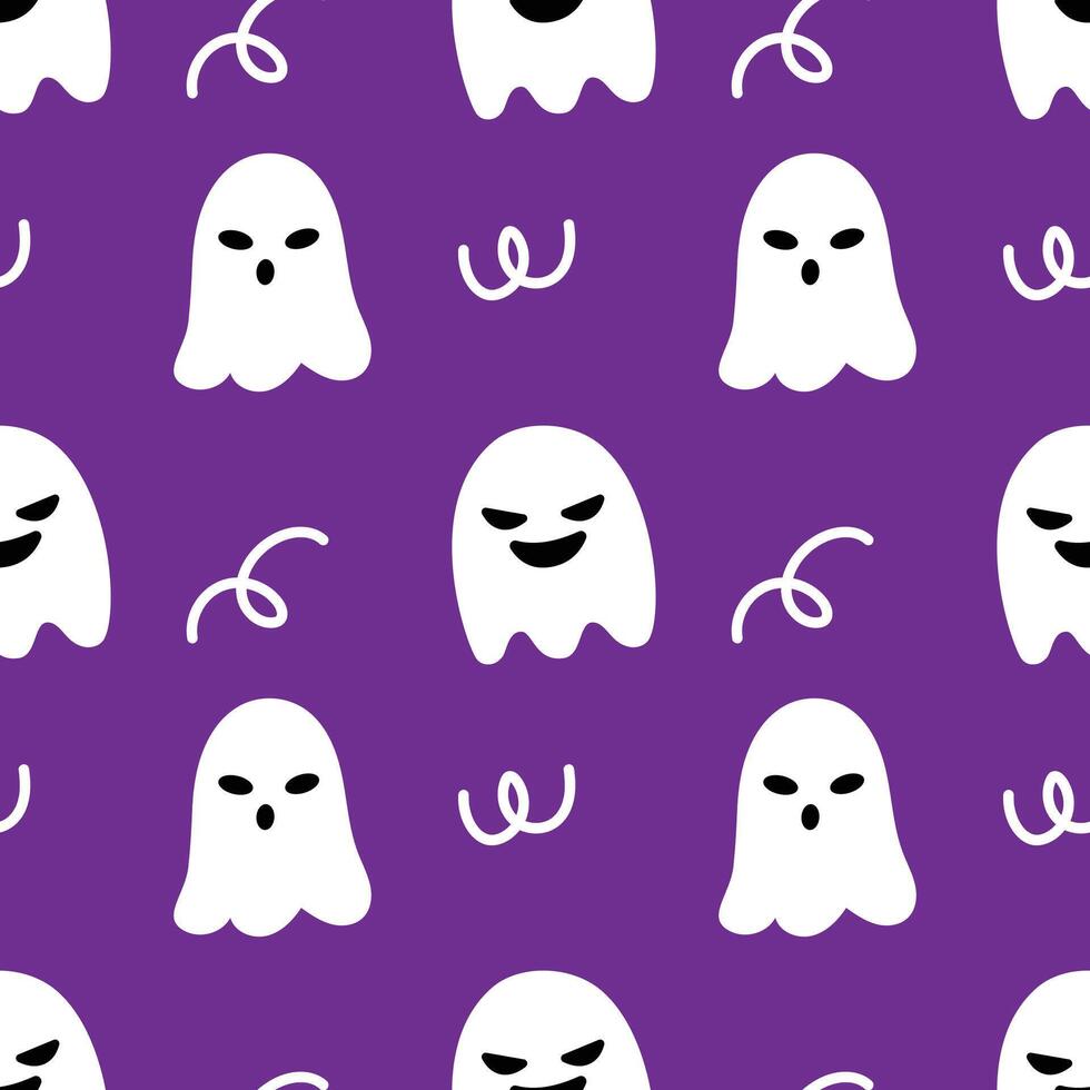 Ghost cartoon halloween seamless pattern background. Trick or Treat for wrapping and wallpaper vector