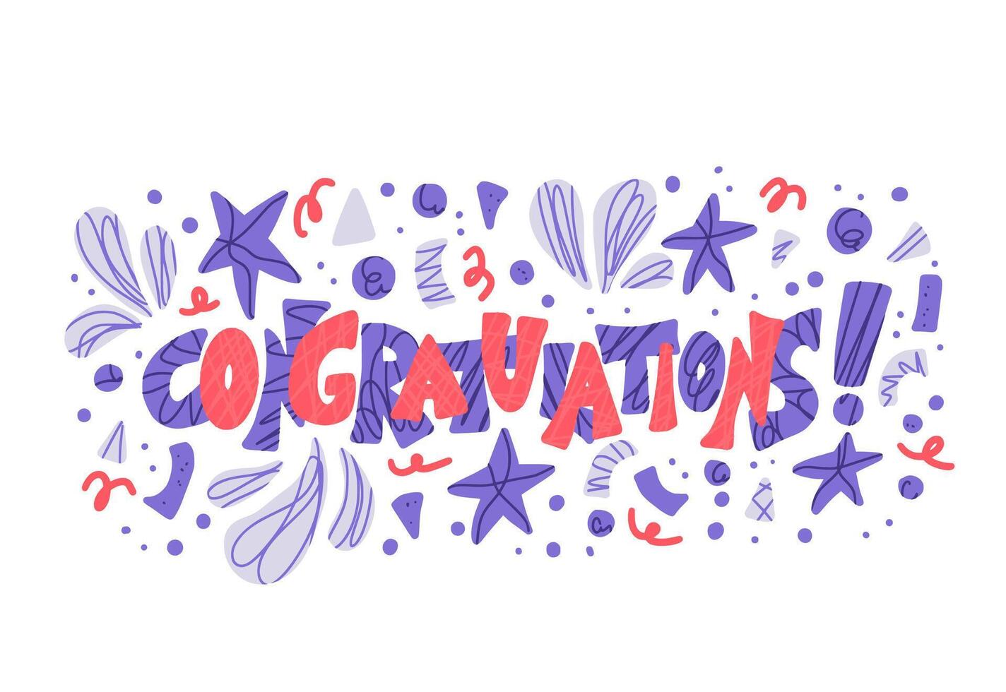 Congratulations quote. concept desing word. vector