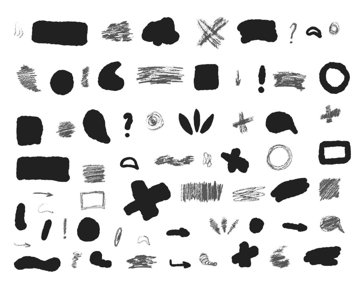Set of collage design elements. collection. vector