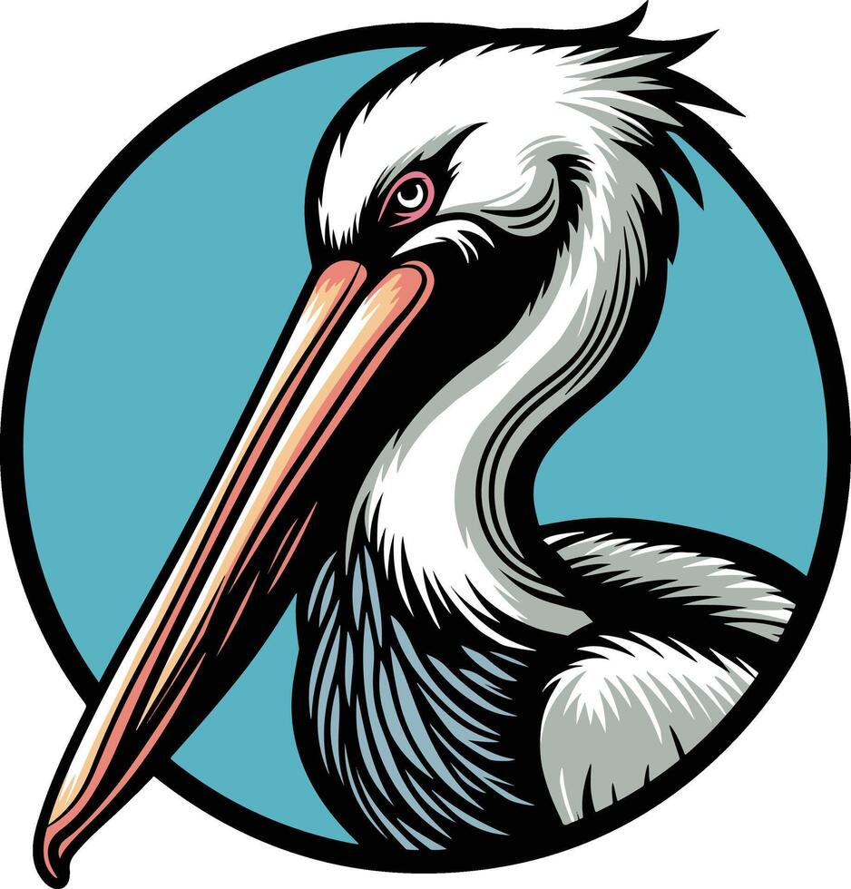 Adorable Pelican Design illustration vector