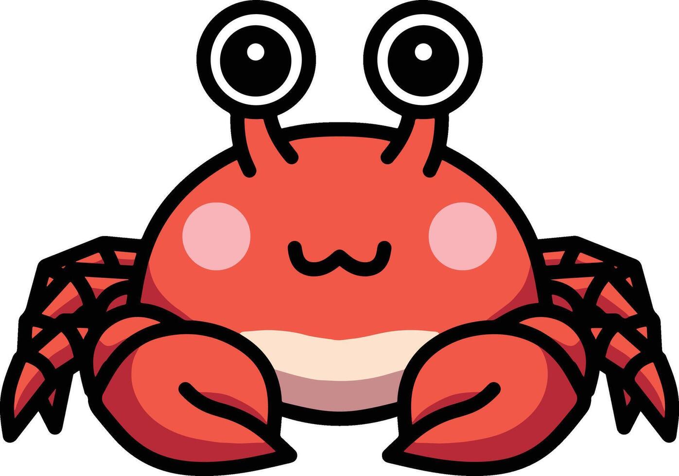 Cute Crab Isolated Design vector