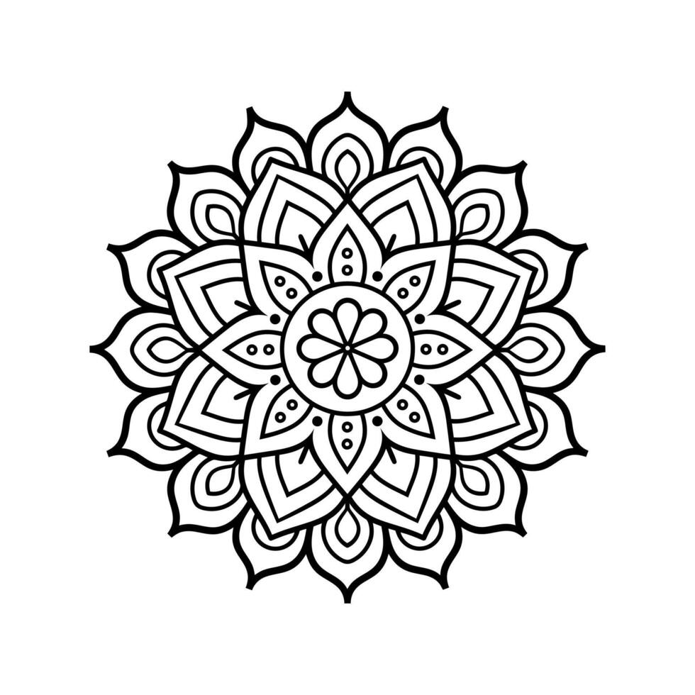 A mandala with a tessellated pattern that repeats and connects, forming a mesmerizing and vector