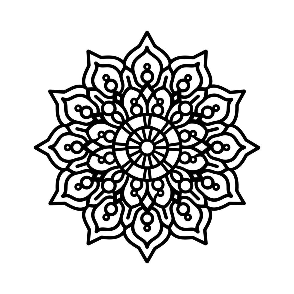 A nature-inspired mandala featuring leaves, flowers, and vines, offering a calming and earthy coloring experience. vector