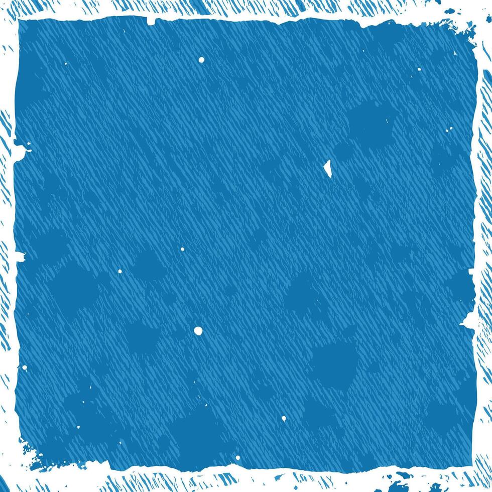 Textured Blue Background with White Edges and Spots vector