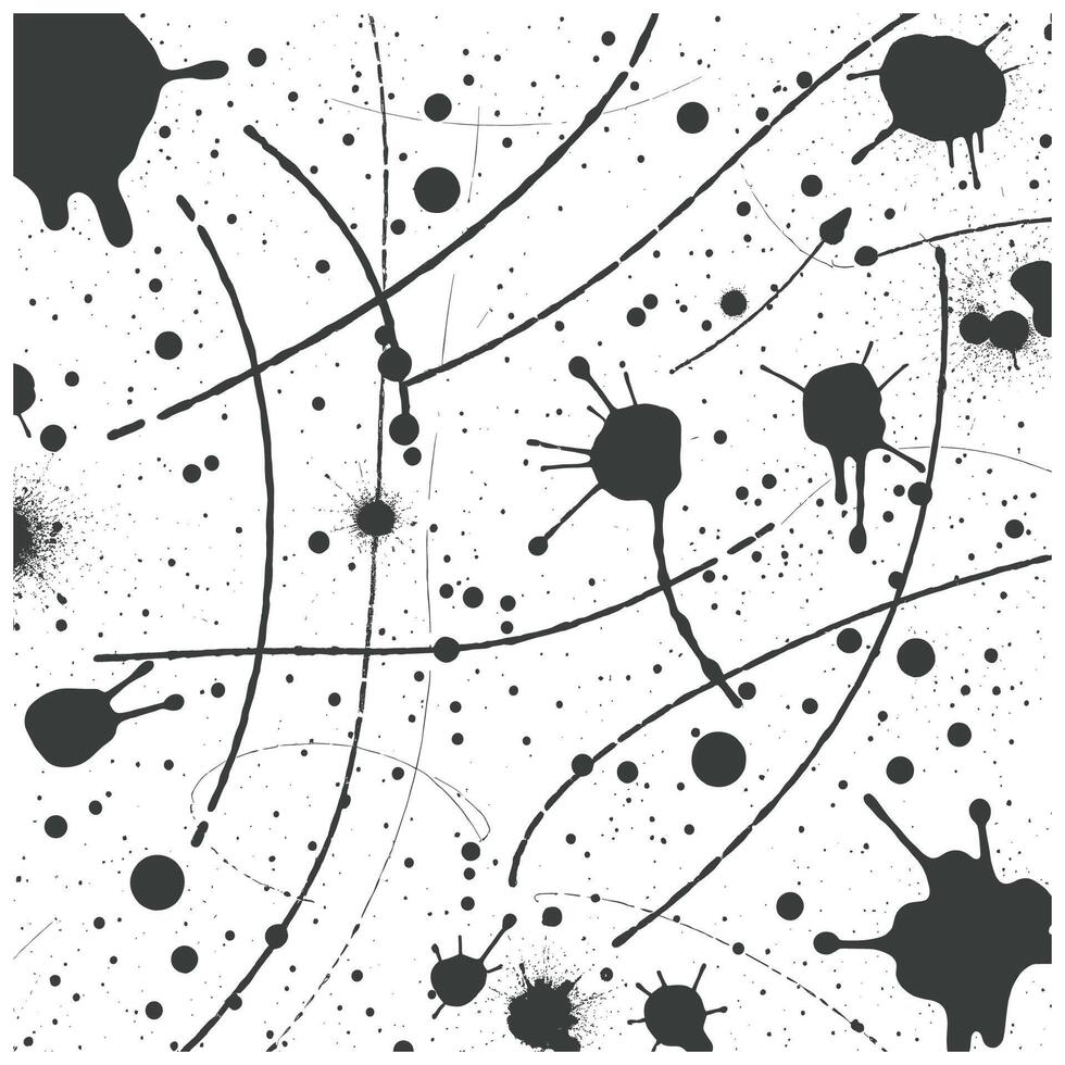Abstract Black Ink Splash Pattern vector