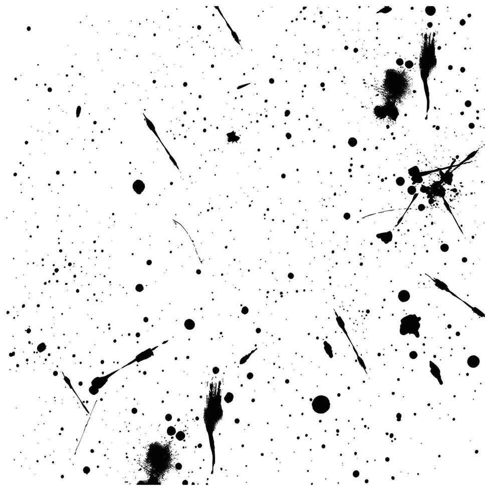 Black Ink Splash Pattern with Diverse Textures vector