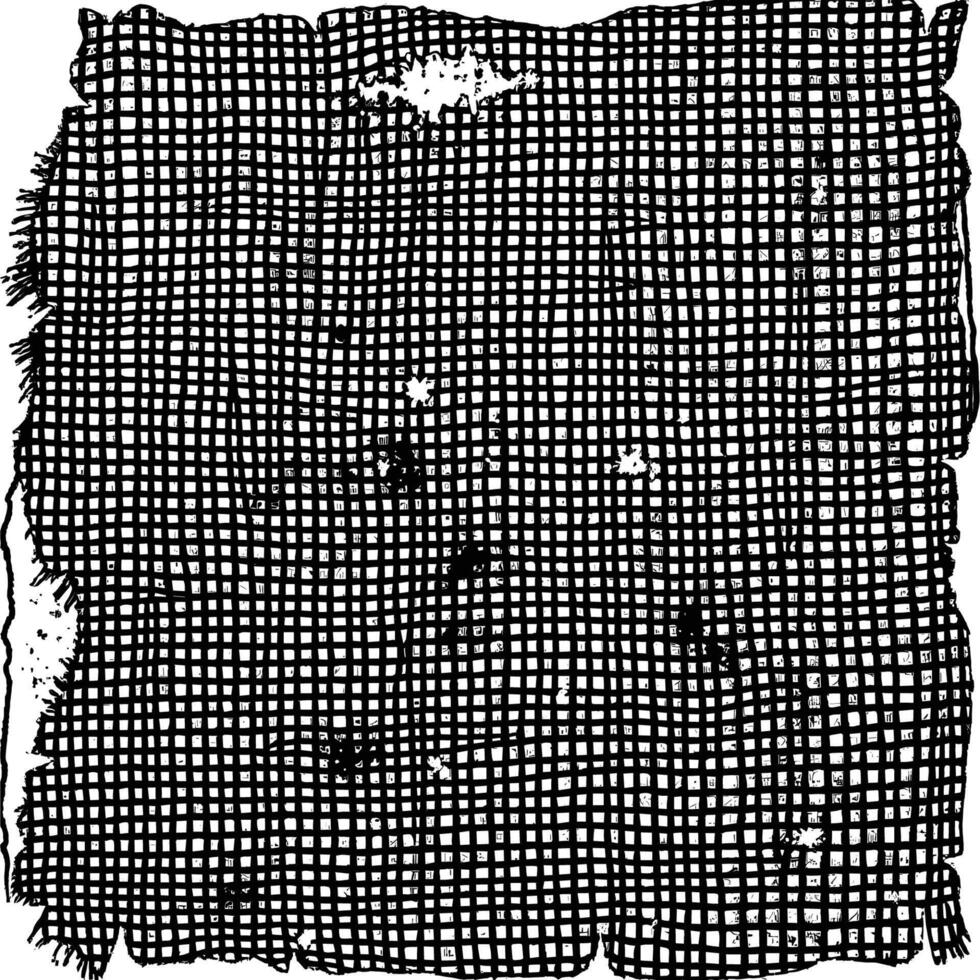 Distressed Black and White Grid Pattern with Texture vector
