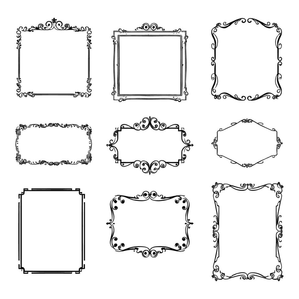 Decorative Black Frame Collection vector