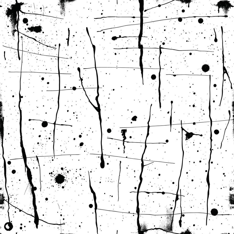 Geometric Black and White Ink Drip and Splash Design vector