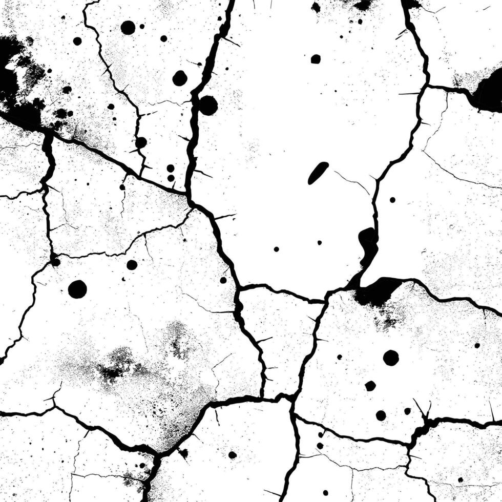 Textured Cracked Surface with Ink Spot Accents vector