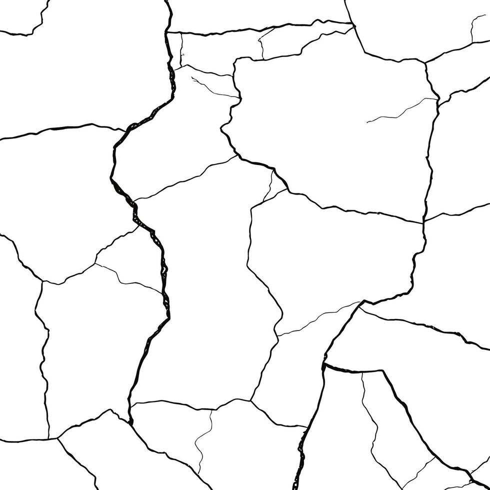 Black and White Cracked Surface Pattern vector