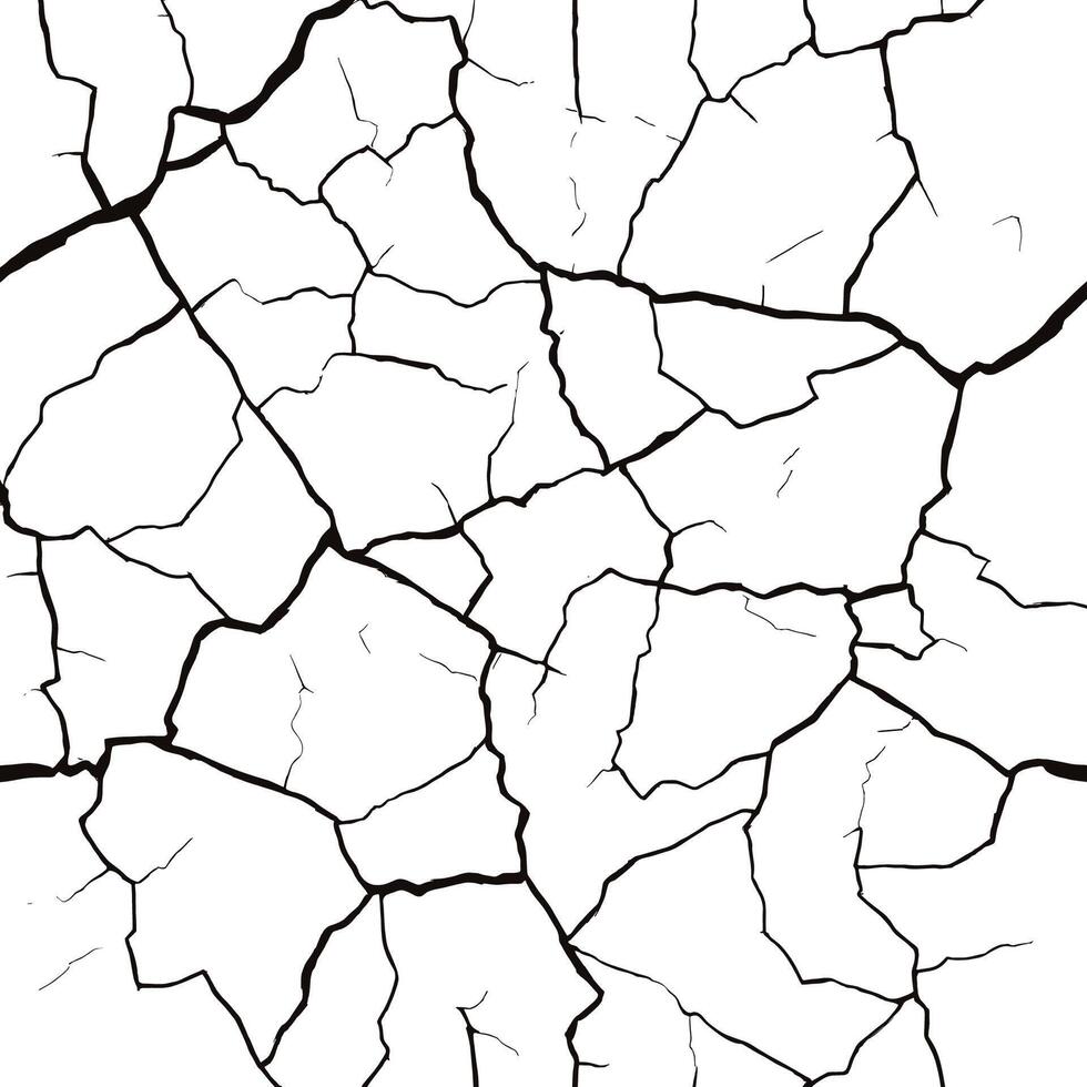 Abstract Cracked Surface Pattern with Black Lines vector