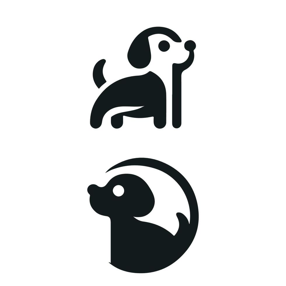Minimal Dog Logo Design vector
