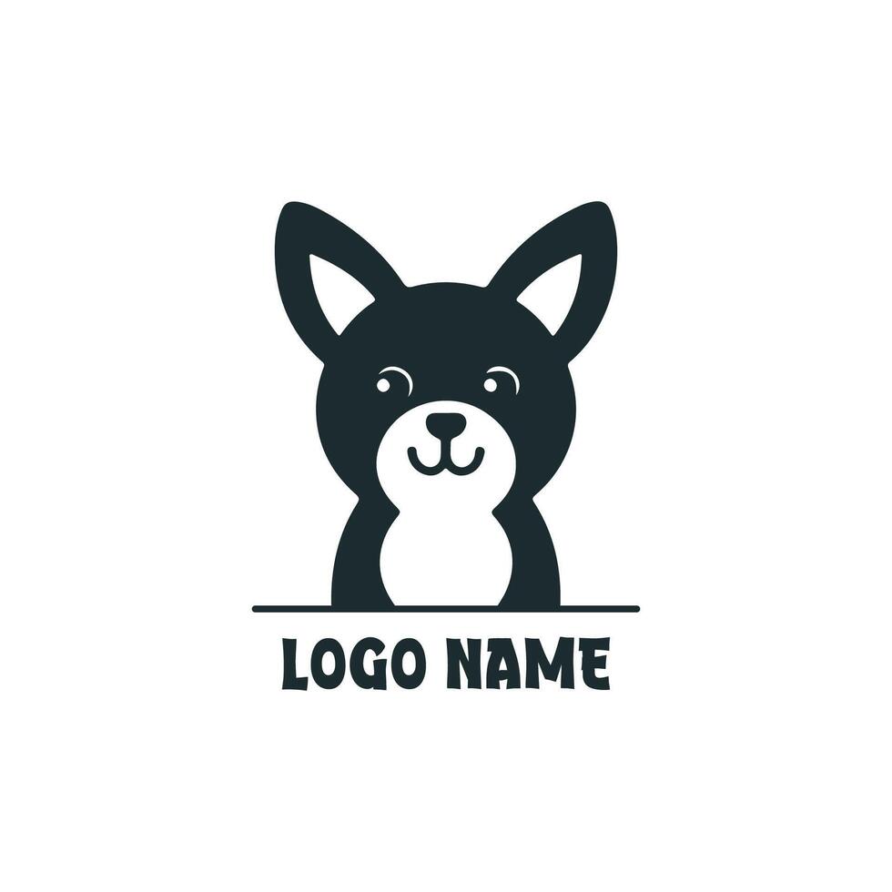 Modern and Minimalist Dog Logo - Sleek Branding for Pet Companies vector
