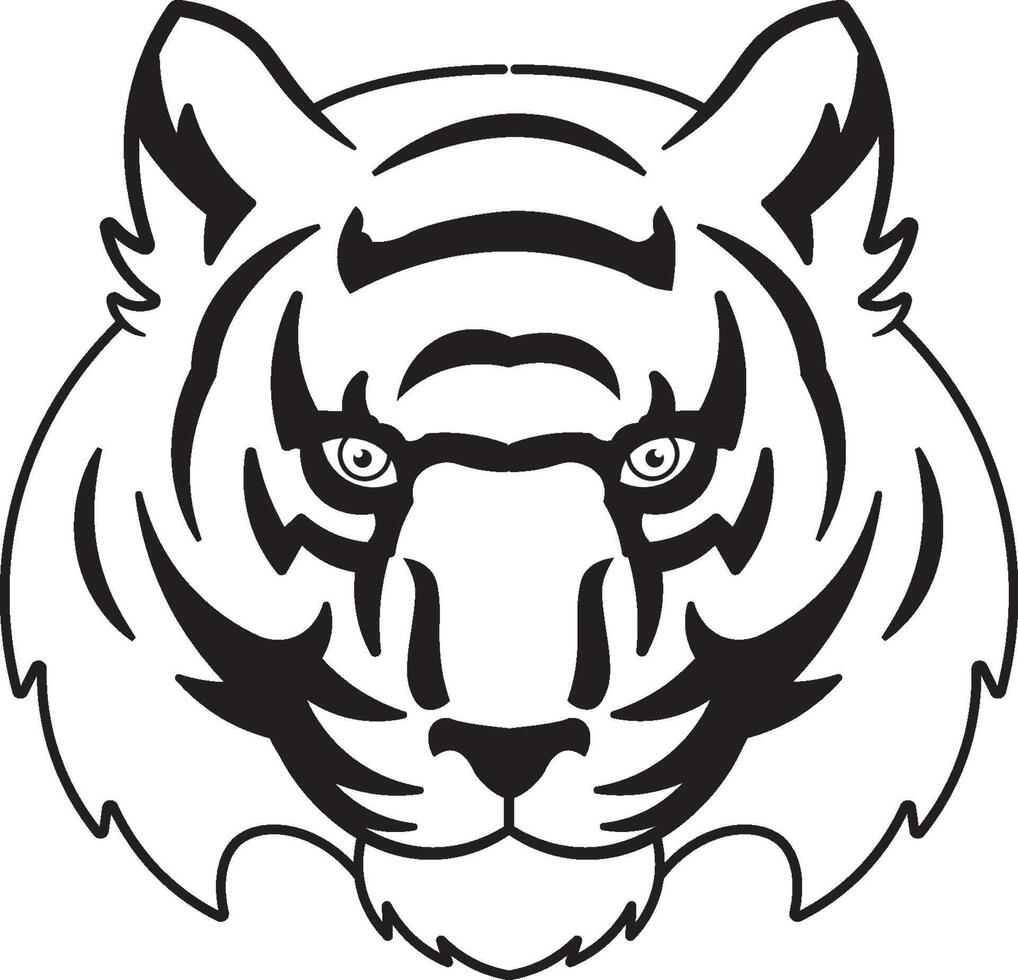 tiger head logo vector